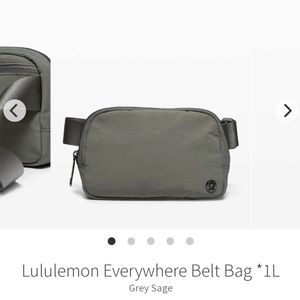 NWOT Lululemon everywhere belt bag 1L grey sage